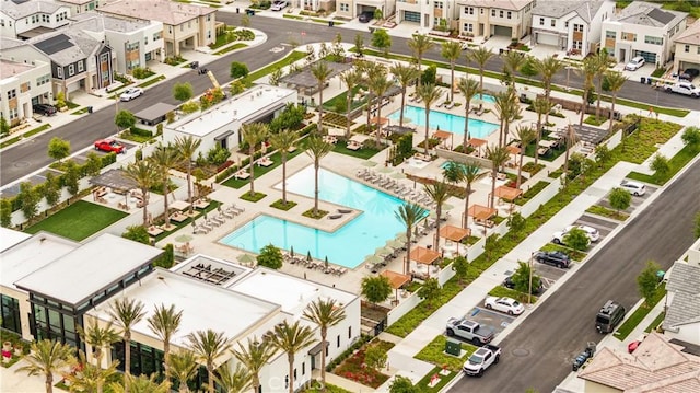 birds eye view of property featuring a residential view