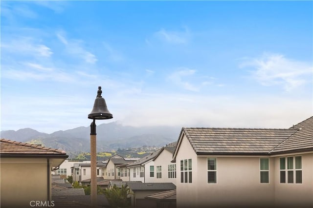 271 Huckleberry, Lake Forest, CA 92630 - exterior space featuring a mountain view, stucco siding, a tile roof, and a residential view