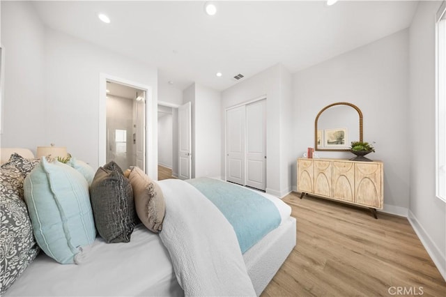 271 Huckleberry, Lake Forest, CA 92630 - bedroom featuring a closet, visible vents, and recessed lighting