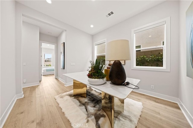271 Huckleberry, Lake Forest, CA 92630 - office space featuring recessed lighting, a healthy amount of sunlight, light wood-style flooring, and visible vents