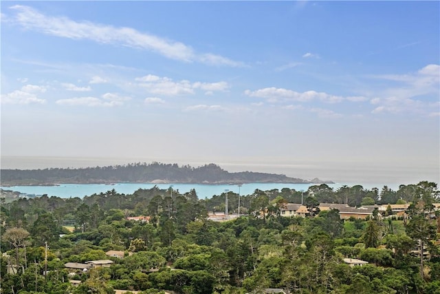 exterior space featuring a water view