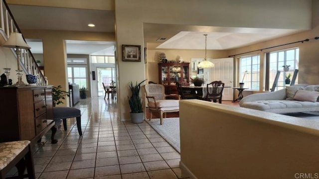 42154 Thoroughbred Ln, Murrieta, CA 92562 - living room with light tile patterned flooring and recessed lighting