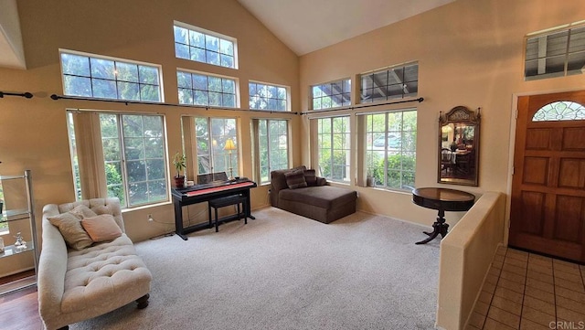 42154 Thoroughbred Ln, Murrieta, CA 92562 - carpeted foyer featuring healthy amount of natural light and high vaulted ceiling