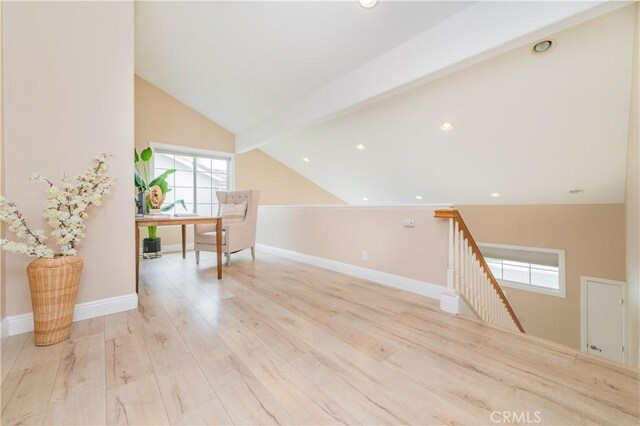 56 Egret Ln, Aliso Viejo, CA 92656 - unfurnished room with light wood-style flooring, an office area, and baseboards