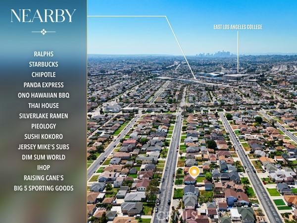325 W Floral Dr, Monterey Park, CA 91754 - aerial view with a residential view