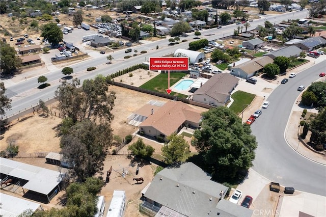 aerial view of residential area