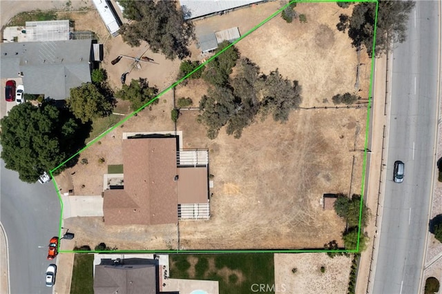 aerial overview of property's location featuring property boundaries highlighted