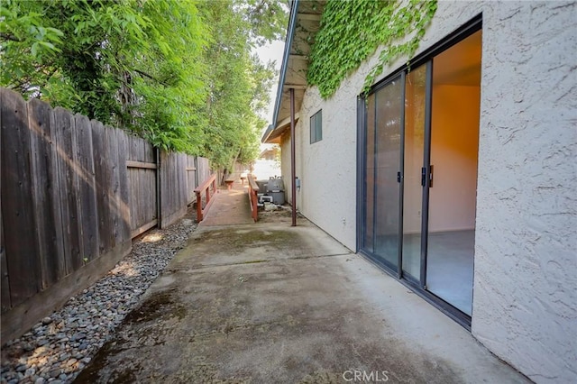 view of patio with a fenced backyard