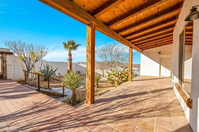 7423 Juniper Rd, Joshua Tree, CA 92252 - view of patio / terrace featuring fence