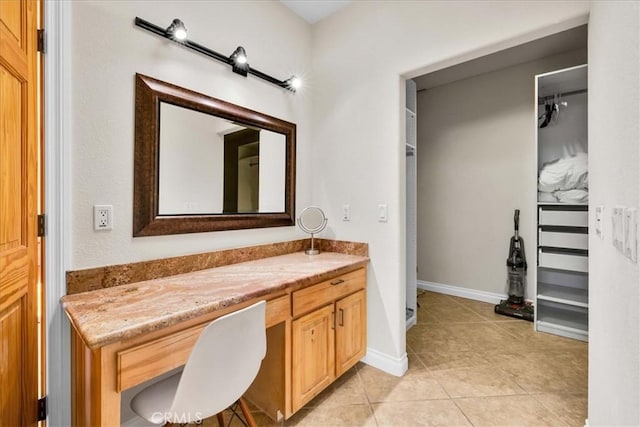 7423 Juniper Rd, Joshua Tree, CA 92252 - bathroom featuring baseboards, tile patterned flooring, and vanity