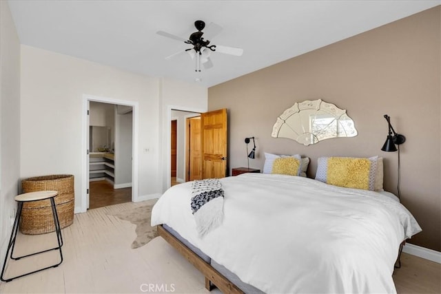 7423 Juniper Rd, Joshua Tree, CA 92252 - bedroom with a ceiling fan and baseboards