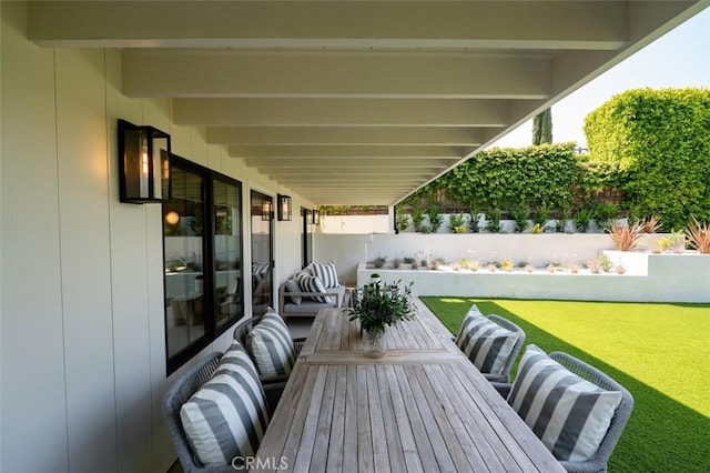 exterior space with fence