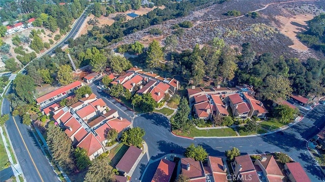 aerial view with a residential view