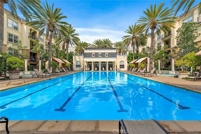 community pool featuring a patio
