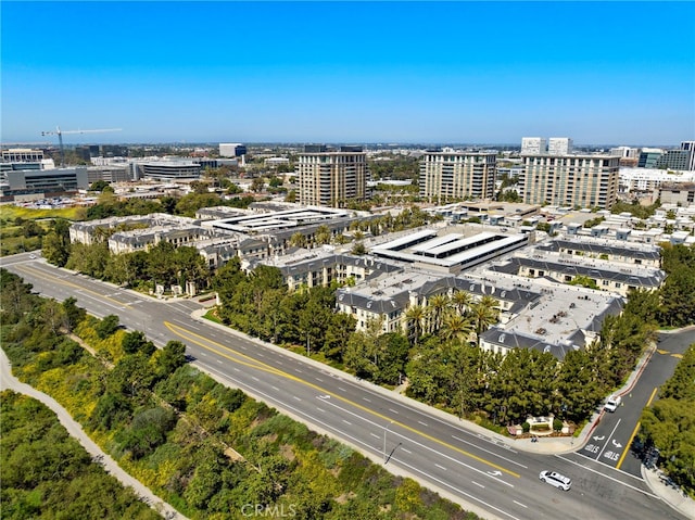 view of urban area with a main thoroughfare