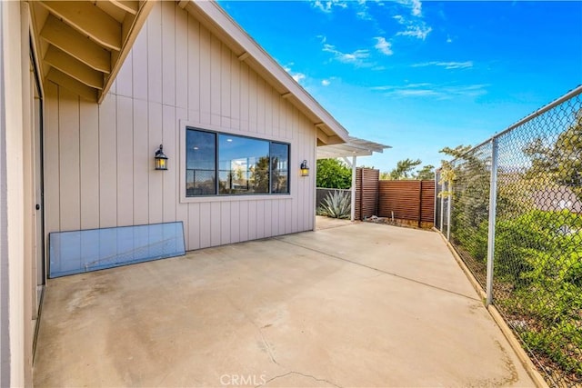 view of patio / terrace with a fenced backyard