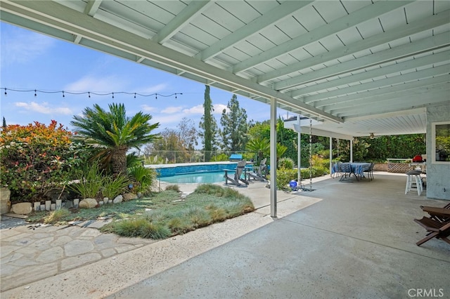12320 Louise Ave, Granada Hills, CA 91344 - view of pool with outdoor dining area and a patio area
