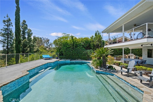 12320 Louise Ave, Granada Hills, CA 91344 - view of swimming pool with a patio area