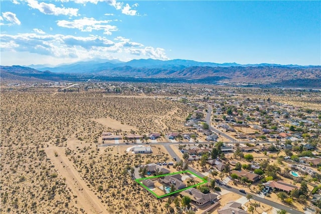 58957 Pueblo Trl, Yucca Valley, CA 92284 - bird's eye view featuring a mountain view