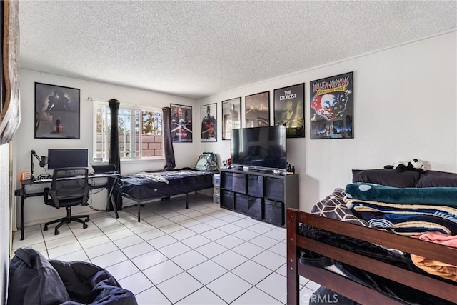 9684 Hemlock St, Rancho Cucamonga, CA 91730 - bedroom with a textured ceiling and tile patterned flooring