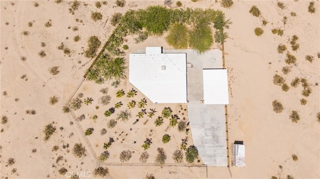 drone / aerial view with a rural view and a desert view
