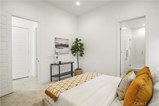 11818 N Hillsborough Ln, Porter Ranch, CA 91326 - tiled bedroom featuring recessed lighting, carpet, and baseboards
