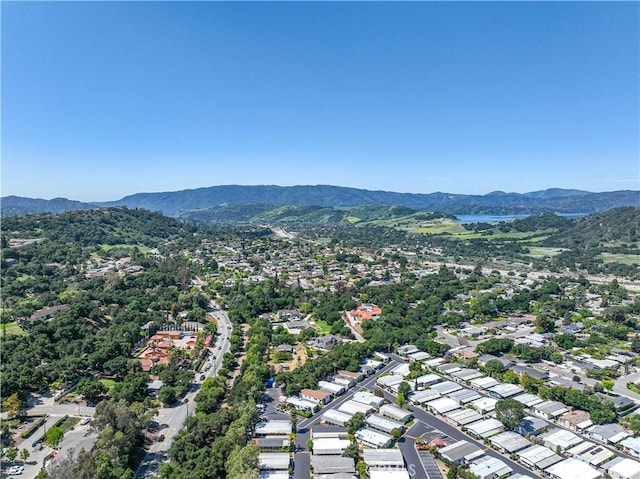 aerial view featuring a mountain view