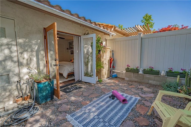 view of patio / terrace with fence
