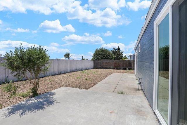 view of patio featuring a fenced backyard