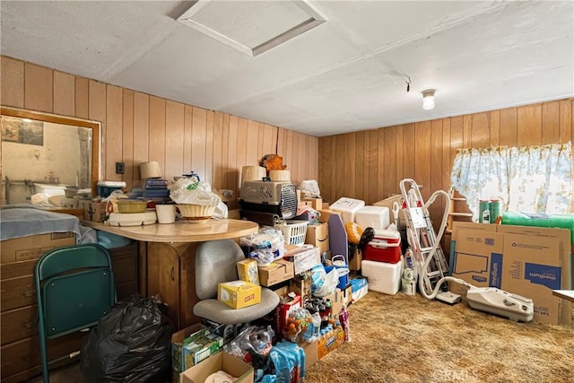 view of storage area