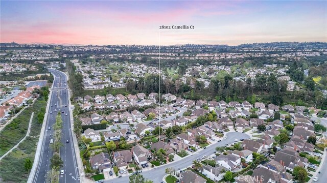 28102 Camellia Ct, Laguna Niguel, CA 92677 - aerial view at dusk with a residential view