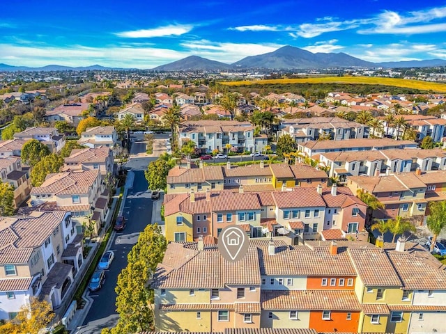 1295 Blue Jean Way Unit 2, Chula Vista, CA 91913 - aerial view featuring a residential view and a mountain view