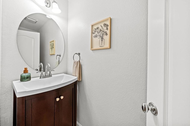 1295 Blue Jean Way Unit 2, Chula Vista, CA 91913 - bathroom featuring vanity, a textured wall, and visible vents