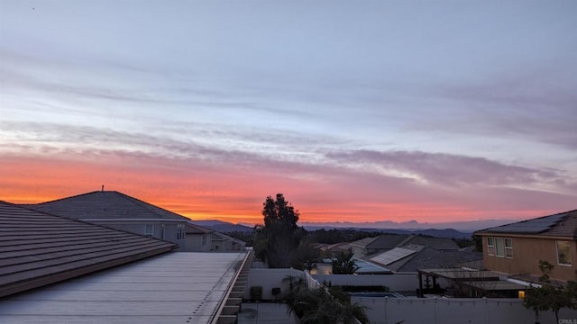 mountain view featuring nearby suburban area