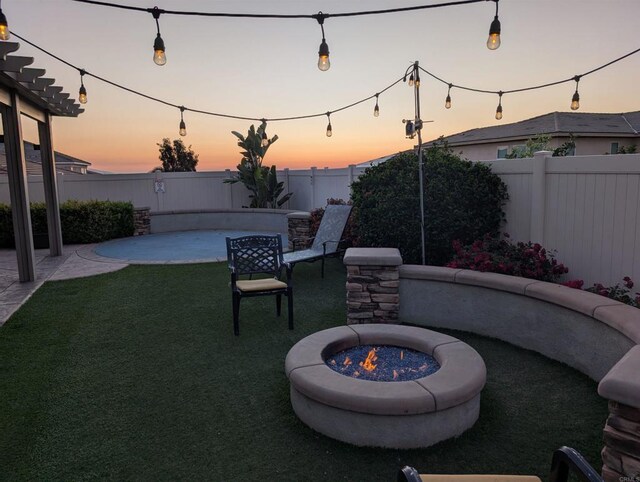 18196 Friendly Ln, Riverside, CA 92508 - view of patio with an outdoor fire pit