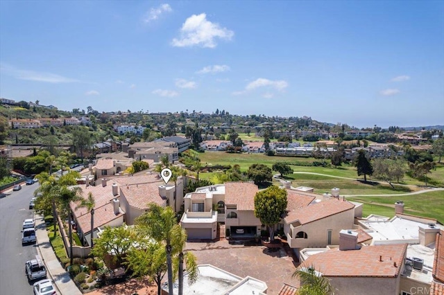 aerial view with a residential view