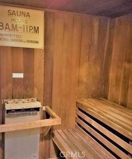 view of sauna