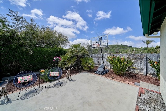 view of patio with fence