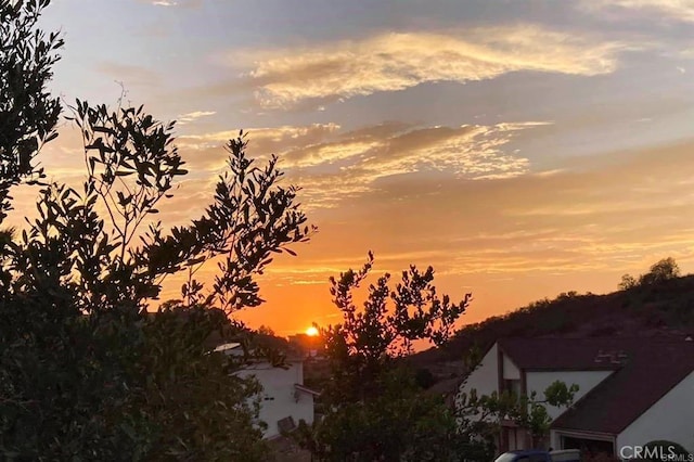 view of nature at dusk