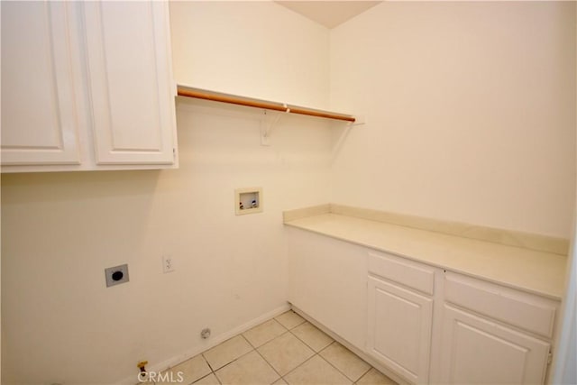 31105 Sunningdale Dr, Temecula, CA 92591 - washroom featuring gas dryer hookup, electric dryer hookup, hookup for a washing machine, light tile patterned flooring, and baseboards