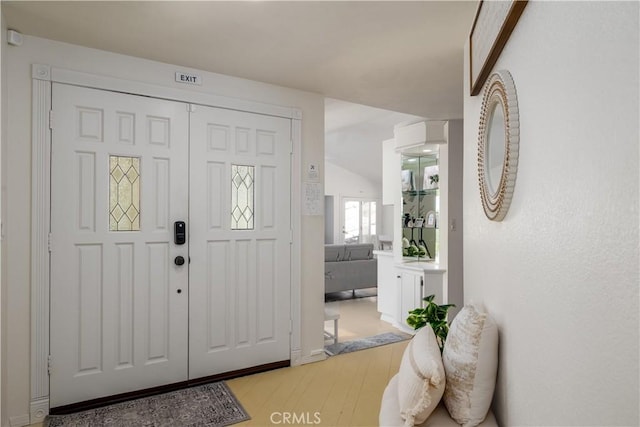 entryway featuring light wood-style flooring