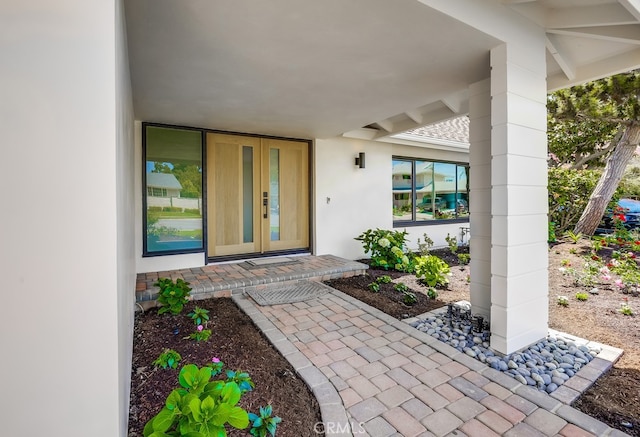 2027 Kornat Dr, Costa Mesa, CA 92626 - doorway to property with french doors and stucco siding