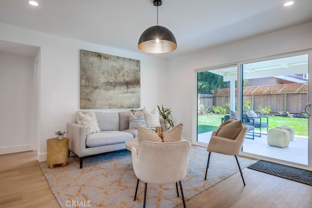 2027 Kornat Dr, Costa Mesa, CA 92626 - living area featuring wood finished floors, recessed lighting, and baseboards
