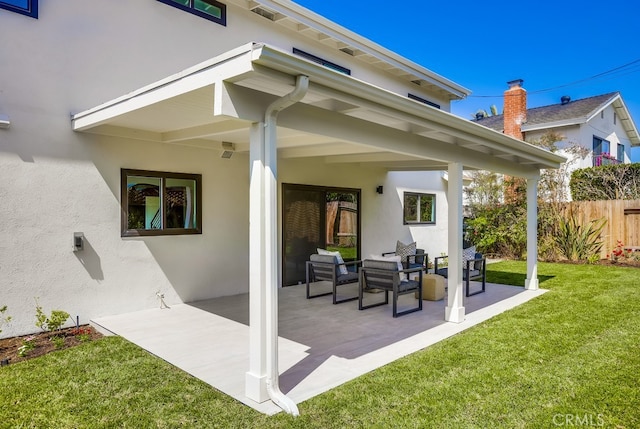 2027 Kornat Dr, Costa Mesa, CA 92626 - view of patio featuring an outdoor living space
