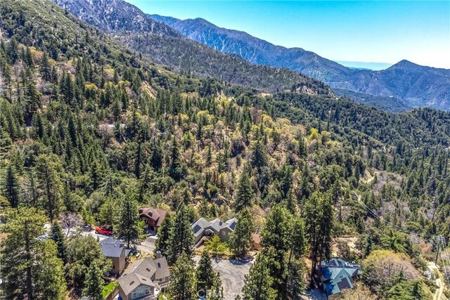 6377 Sugar Pines Cir, Angelus Oaks, CA 92305 - drone / aerial view of a forest and a mountain backdrop