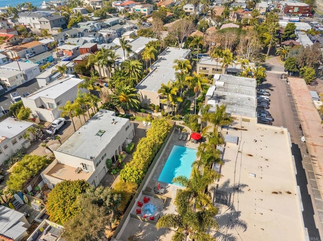 aerial view featuring a residential view