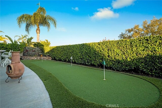 26238 Beecher Ln, Stevenson Ranch, CA 91381 - view of property's community with a putting green, a fenced backyard, and agricultural plots
