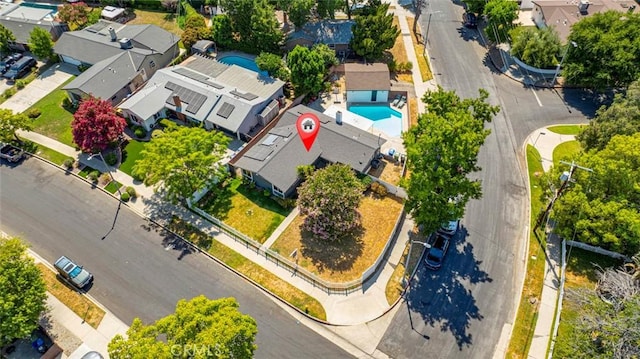 birds eye view of property featuring a residential view