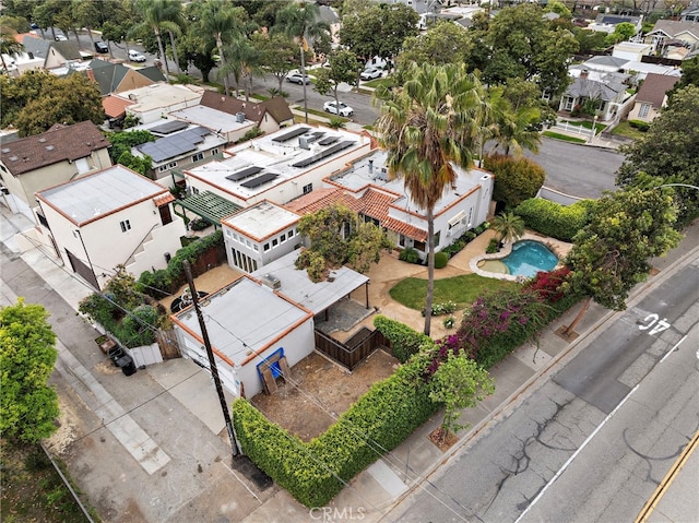336 Marwood Ave, Fullerton, CA 92832 - aerial view of residential area featuring a pool