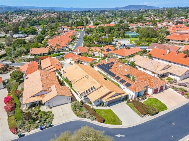 bird's eye view with a residential view